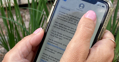 Sms på mobiltelefon
